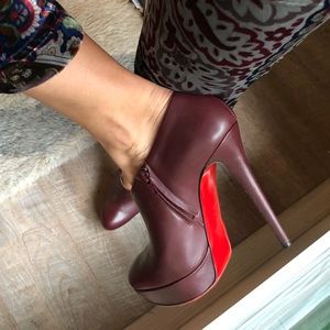 Christian Louboutine burgundy sexy heels